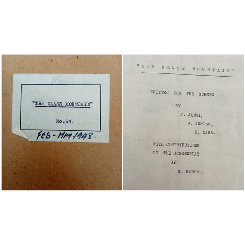 85 - Two Scripts from the 1948 Movie 'The Glass Mountain'. Starring Michael Denison and Valentina Cortese... 