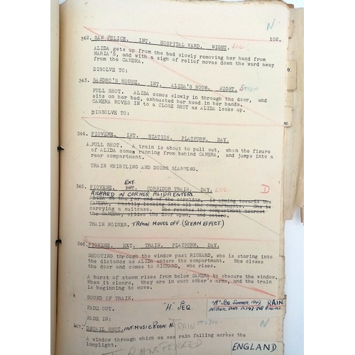 85 - Two Scripts from the 1948 Movie 'The Glass Mountain'. Starring Michael Denison and Valentina Cortese... 