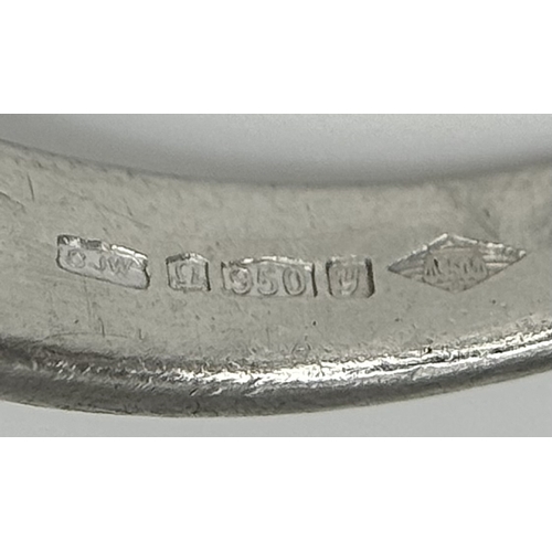 166 - A PLATINUM DIAMOND SET FLOWER CLUSTER RING. TOTAL WEIGHT 6.3G. SIZE P. SPSA 2010