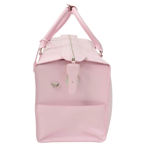 73 - An Ultra Rare Alfred Dunhill Overnight Bag in Shocking Pink! Coated pink leather exterior. Spacious ... 