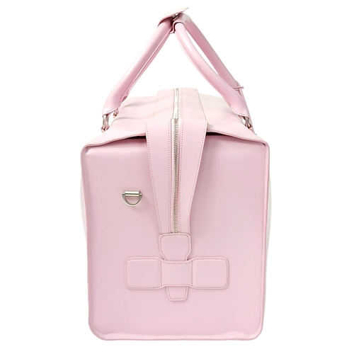 73 - An Ultra Rare Alfred Dunhill Overnight Bag in Shocking Pink! Coated pink leather exterior. Spacious ... 