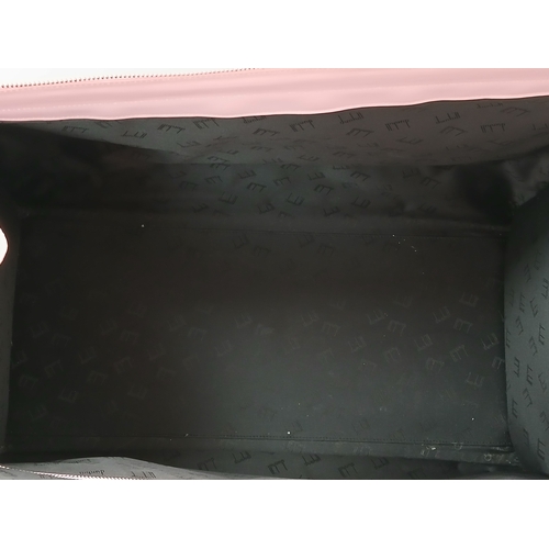 73 - An Ultra Rare Alfred Dunhill Overnight Bag in Shocking Pink! Coated pink leather exterior. Spacious ... 