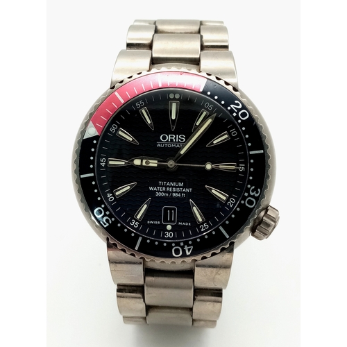 95 - AUTOMATIC ORIS DIVERS WATCH. 300M WATER RESISTANT WITH DATE FUNCTION. MODEL 7562P. IN FULL WORKING O... 