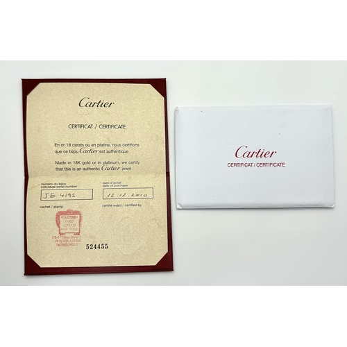 104 - A Cartier 950 Platinum Band Ring. Size T 1/2. 6.65g. Comes with a certificate. Ref: STK024166