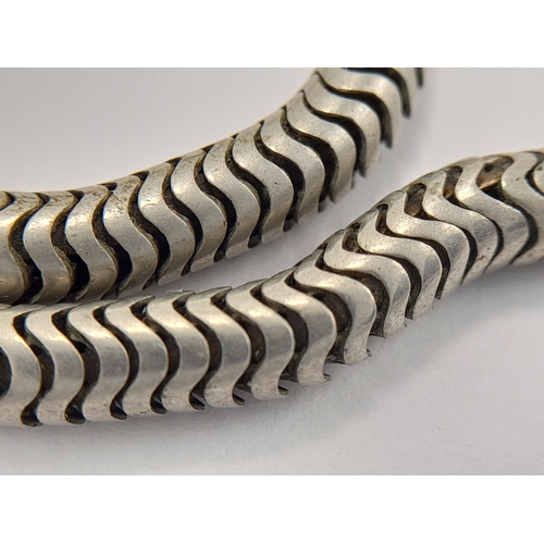 168 - Antique SILVER WATCH CHAIN. Hallmark for Joseph Sewill, Birmingham 1905. Approx 31.5 cm.