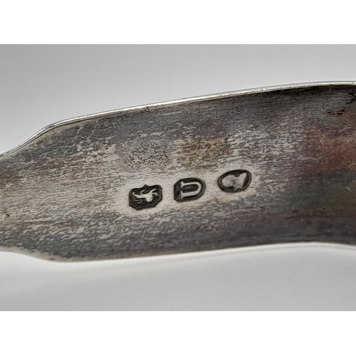 182 - Antique pair of GEORGE III SILVER TONGS. Clear Hallmark for Richard Britton, London 1815. Approx 13.... 