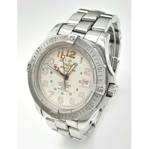 62 - A Breitling Colt Automatic Gents Watch. Model A32350. Stainless steel bracelet and case - 40mm. Crea... 