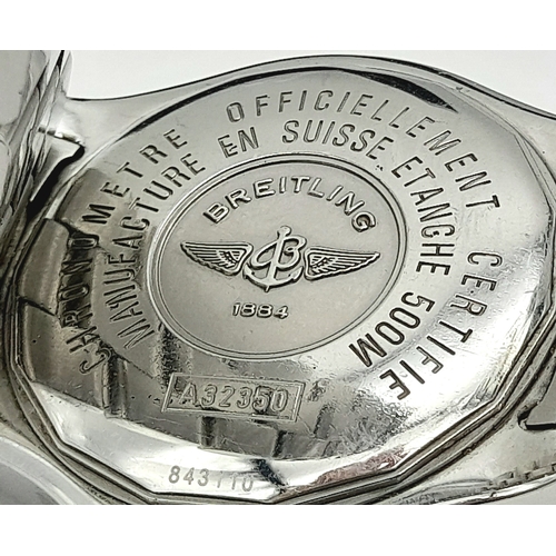 62 - A Breitling Colt Automatic Gents Watch. Model A32350. Stainless steel bracelet and case - 40mm. Crea... 