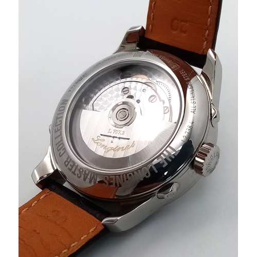 76 - A Longines Master Collection Automatic Gents Watch. Model L2.738.4. Brown leather strap. Stainless s... 
