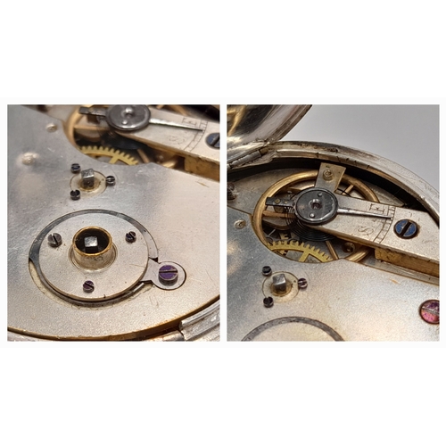 63 - Antique SILVER POCKET WATCH. Complete with winding key. Swiss hallmark. Full working order. Please s... 