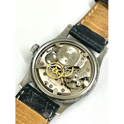 61 - A Gents Rolex Marconi special watch. In working order, rare black dial.  Hallmarked inner case RWC (... 