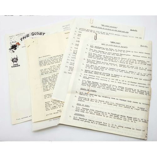 101 - 'The Quiet American' Movie Ephemara with Black and White Picture Collection From the 1958 Film. Dire... 