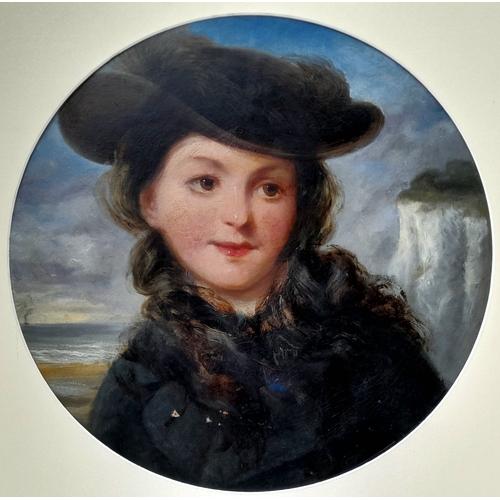 80 - An Oil on Board Picture of a Young Girl by the Coast. Signed but unable to make out artists name. In... 