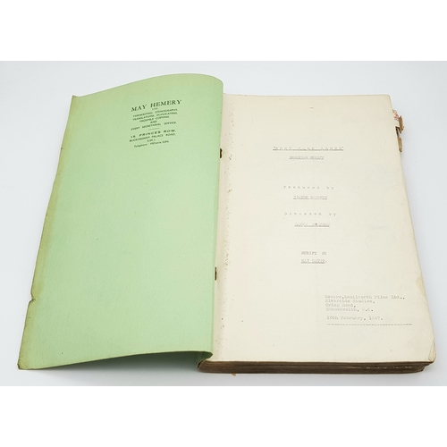 551 - An Extremely Rare Shooting Script from the 1948 Movie ' Daughter of Darkness'. From the estate of sc... 