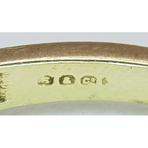 722 - A gilded silver twisted rope band ring, total weight 1.4G, size Q.