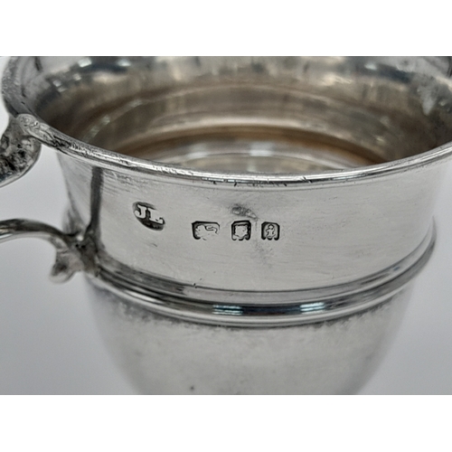 893 - An antique sterling silver miniature trophy cup. Full London hallmarks, 1924. Total weight 20.1G. He... 