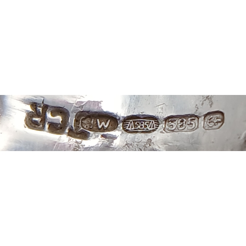 150 - A Large Amethyst and Diamond Ring. Set in 14k gold this 18ct faceted oval cut amethyst is supported ... 