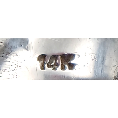 150 - A Large Amethyst and Diamond Ring. Set in 14k gold this 18ct faceted oval cut amethyst is supported ... 