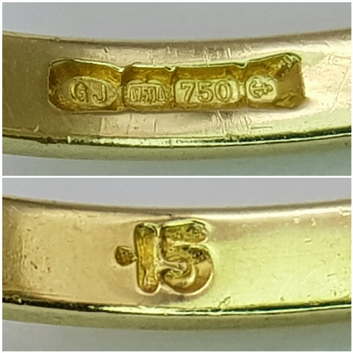 236 - AN 18K YELLOW GOLD DIAMOND CLUSTER RING, DIAMONDS WEIGHT 0.15CT. TOTAL WEIGHT 2.7G. SIZE O. SC 9054