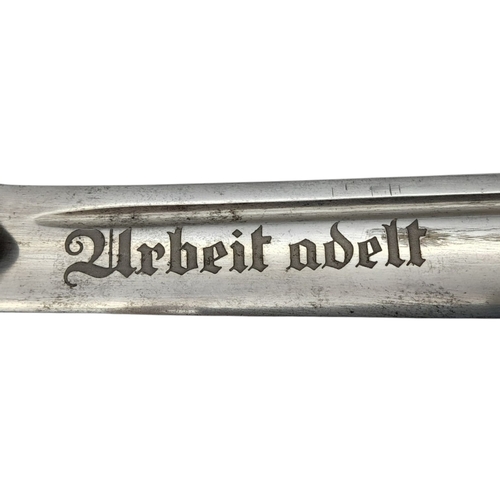 254 - Original Third Reich 1937 Model Arbeits Dienst Leader's Dagger. Maker Eickhorn. All 100% original ap... 