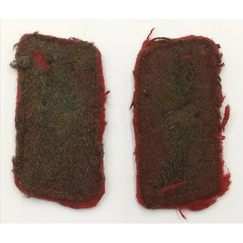 264 - WW2 German Semi Relic Panzer Wrap Collar Tabs.