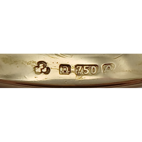 131 - A FANCY 18K YELLOW GOLD DIAMOND AND RUBY 5 STONE RING. TOTAL WEIGHT 2.5G. SIZE M. SC 9040