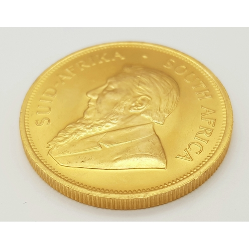 764 - A 1981 Gold 1oz South African Krugerrand Coin. 22k gold. Uncirculated condition.