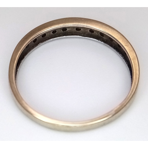 133 - Fully hallmarked 9 CARAT WHITE GOLD and DIAMOND RING . 1.47 grams. Size N - N 1/2. Please see pictur... 