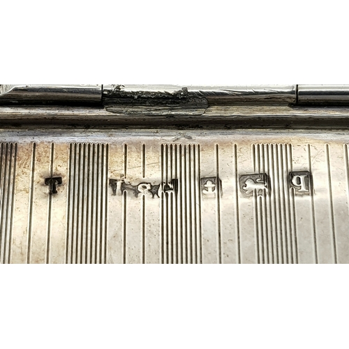 140 - Antique SILVER CARD CASE. Birmingham 1915. Taking the form of an Envelope with Attractive   Chased  ... 