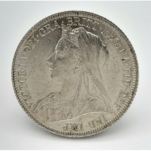 192 - A Queen Victoria, 1900 Silver Shilling Coin. B.UNC.