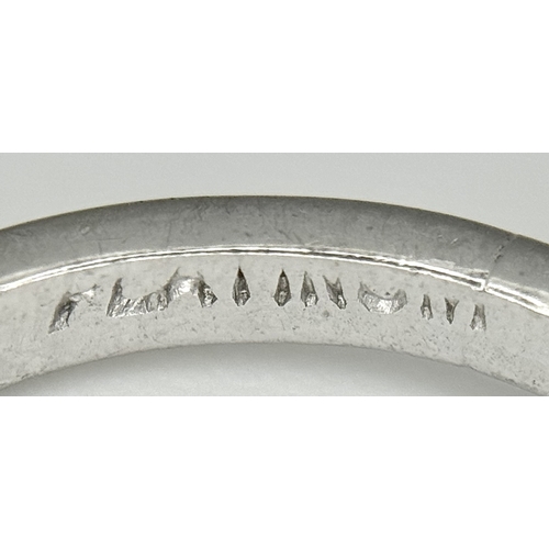 198 - A PLATINUM AND DIAMOND SOLITAIRE RING. 0.25CT. 6 CLAW SET. 3.4G. SIZE M. SPSA-3001.