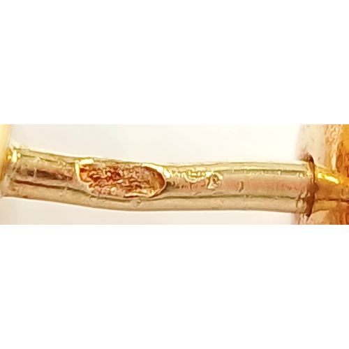 25 - A PAIR OF CARTIER PANTHER EARRINGS IN 18K GOLD WITH EMERALD EYES .    8.25gms