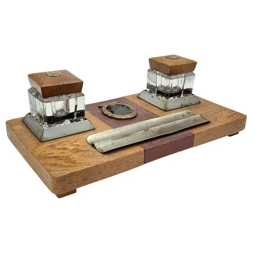 250 - Kriegsmarine Memorial Desk Set. The High Seas Badge indicates he served on Battleships and Cruisers.... 