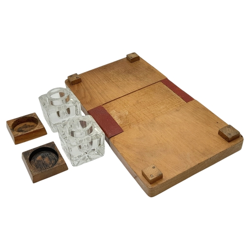 250 - Kriegsmarine Memorial Desk Set. The High Seas Badge indicates he served on Battleships and Cruisers.... 