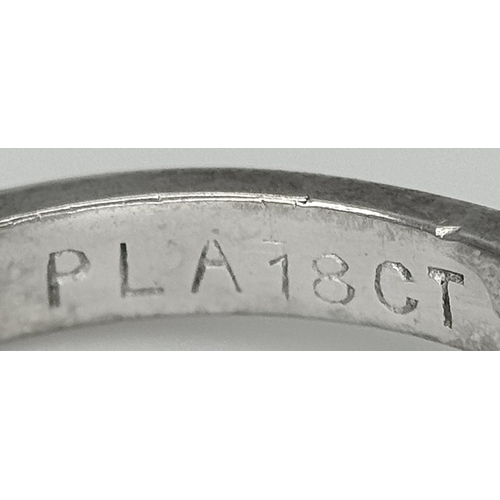 31 - AN 18K WHITE GOLD DIAMOND SET CLUSTER RING. 1.20CTW. 5.8G. SIZE J. SPSA-3009.