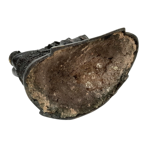 572 - An Impressive Vintage or Antique Heavy Cast Bronze Buddha Statue-27cm Height with Weighted Concrete ... 