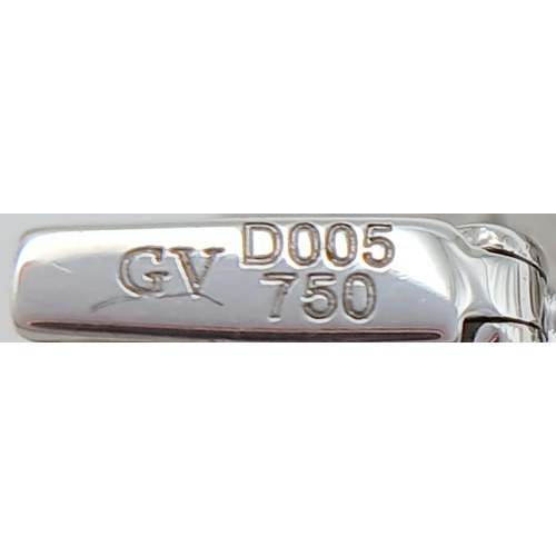 580 - AN 18K WHITE GOLD DIAMOND SET KEY CHARM / PENDANT. TOTAL WEIGHT 1.3G. SC 9060