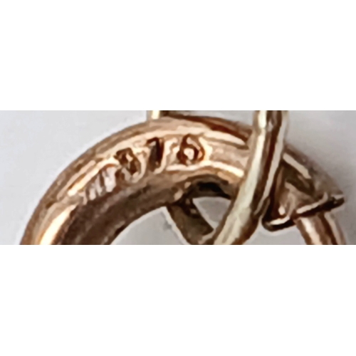 586 - An Exquisite Design 9 Carat Gold Opal and Fire Opal Set Pendant Necklace. 41cm Length Chain- The pen... 