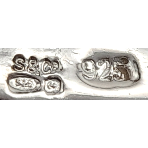 599 - A Beautiful Sterling Silver Serpentine and Peridot Cross Pendant, set on Necklace with 46cm Length C... 