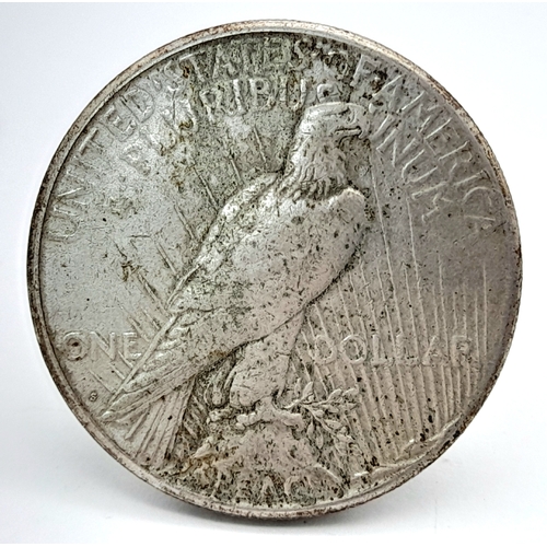 645 - A USA Silver Peace Dollar 1923 coin