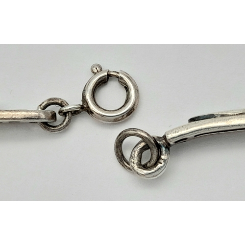 658 - Vintage SILVER ‘RENE MACKINTOSH’  DESIGN CLASSIC GATE BRACELET. Full UK hallmark. 19 cm. Please see ... 
