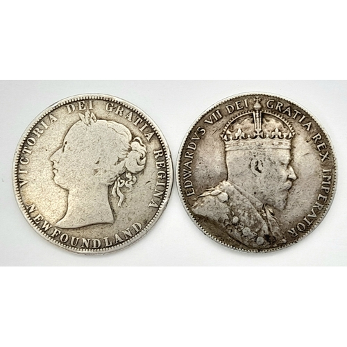 659 - A Newfoundland 1874-1909 Silver 50 cents Coin.