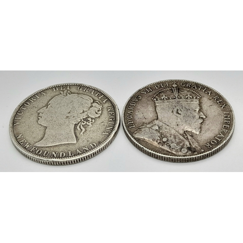 659 - A Newfoundland 1874-1909 Silver 50 cents Coin.