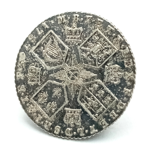 724 - A George III, 1787, Silver 6d Coin. Semee of hearts.