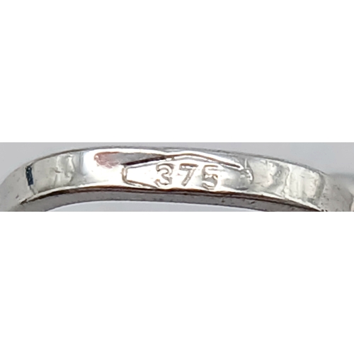 726 - A 9K WHITE GOLD VINTAGE MOBILE PHONE CHARM / PENDANT. TOTAL WEIGHT 0.8G. SC 9015