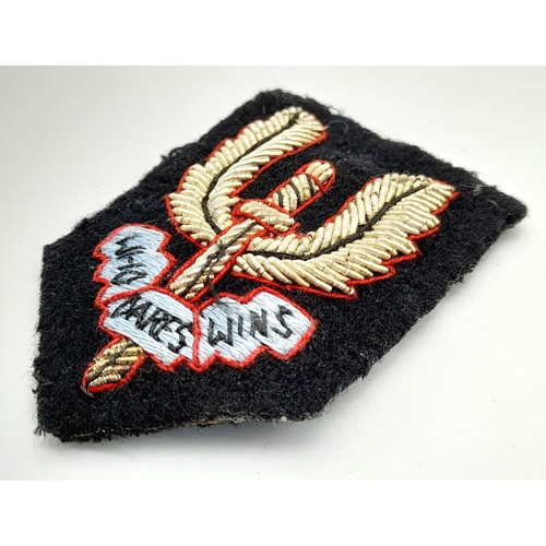 787 - Special Air Service (S.A.S) Officers Bullion Beret Badge.