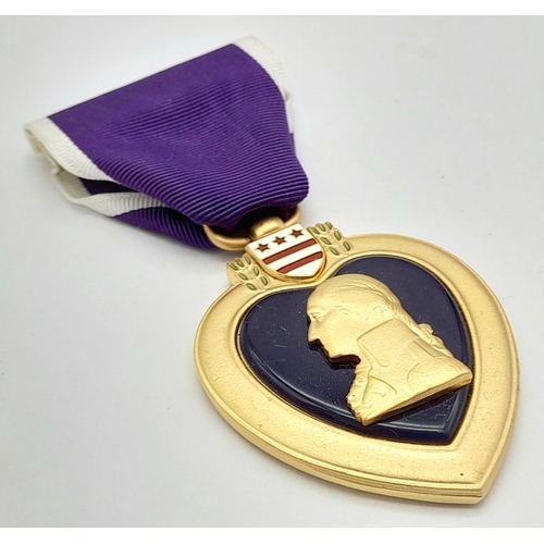 794 - Vietnam War Era Purple Heart in original case. The ribbon bar is missing as it would have been on th... 
