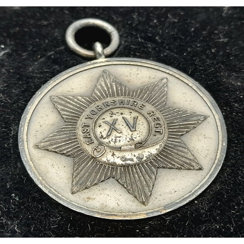 795 - 1931 Dated East Yorkshire Regiment Boxing Medal in Original Case.