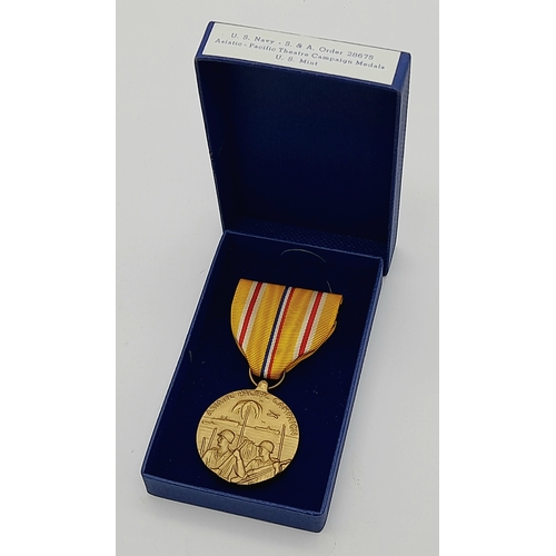 799 - WW2 US Pacific PTO Medal. Un-issued Condition in Original Box.
