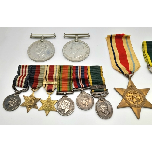 814 - Five WW2 Medals Awarded to BMBR Murdoch of the Royal Artillery. Comes with miniature medal bar. Note... 